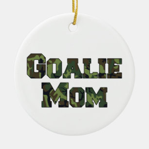 Hockey Goalie Moeder Camo Lettering Keramisch Ornament