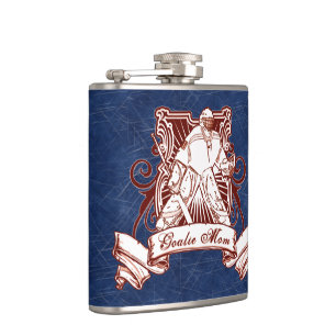 Hockey Goalie Moeder Hip Flask, IJshockey achtergr Heupfles