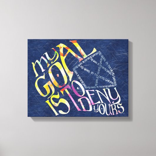 Hockey Goalie My Goal Typografie Canvas Afdruk (Voorkant)