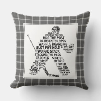 Hockey Goalie Netminder Word Art Kussen