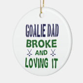 Hockey Goalie Pa Broke en Loving It Keramisch Ornament (Links)
