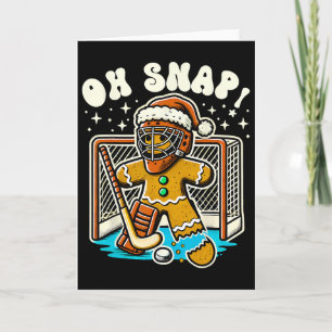 Hockey Goalie Peperkoek Man Grappige Kerstmis Oh S Kaart