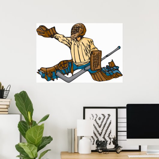 Hockey Goalie Poster (Thuiskantoor)
