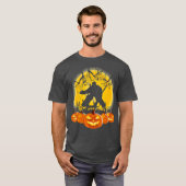 Hockey Goalie Pumpkin Halloween T-shirt (Voorkant volledig)