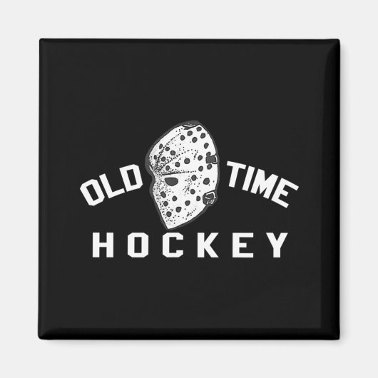 Hockey Goalie Retro Heritage Old Time Vintage Magneet (Voorkant)
