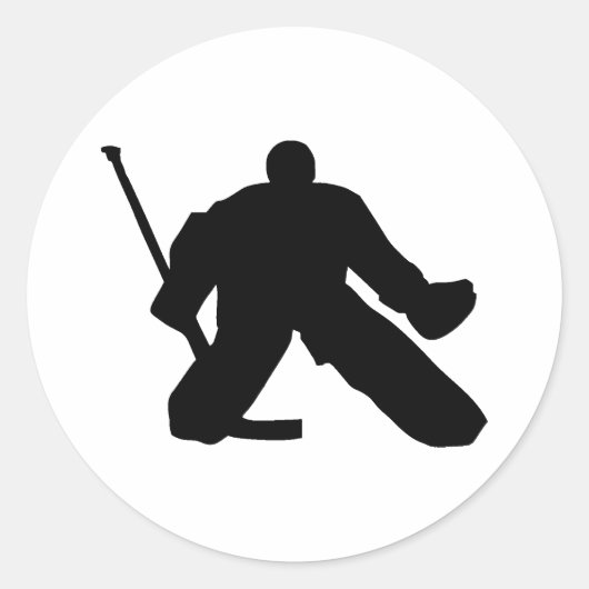 Hockey - Goalie Ronde Sticker (Voorkant)