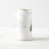  Hockey Goalie Schaats Masker Stick Beer Stein Bierpul (Voorkant links)