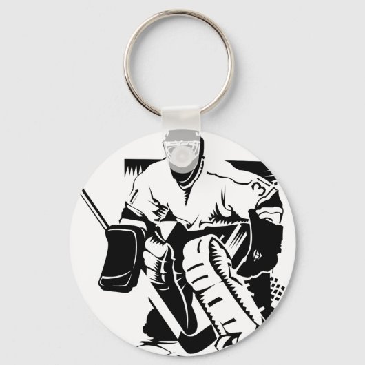 Hockey Goalie Sleutelhanger (Voorkant)