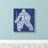 Hockey Goalie Text Art Canvas Print (Insitu (Houten vloer))