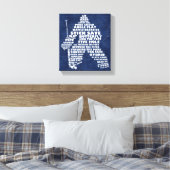 Hockey Goalie Text Art Canvas Print (Insitu (Slaapkamer))