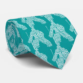 Hockey Goalie Text Art Stropdas (Opgerold)