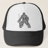 Hockey Goalie Text Art Trucker Pet (Voorkant)