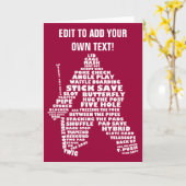 Hockey Goalie Text Art Wenskaart Kaart (Gele Bloem)