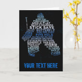 Hockey Goalie Text Art Wenskaart Kaart (Gele Bloem)