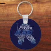 Hockey Goalie Text Keyring Sleutelhanger (Voorkant)