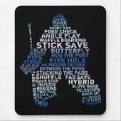 Hockey Goalie Text Mousepad Muismat (Voorkant)