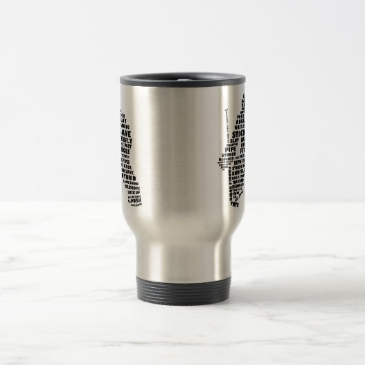 Hockey Goalie Text Travel Mug Reisbeker (Center)