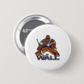 Hockey Goalie The WALL goaltending Ronde Button 5,7 Cm (Voorkant /achterkant)