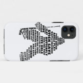 Hockey Goalie Typografie Hoesje voor Mobiele Telef (Achterkant (horizontaal))