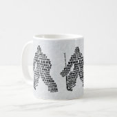 Hockey Goalie Typografie Mok (Voorkant links)