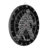 Hockey Goalie Typography Art Board Dartbord (Voorkant Links)