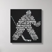 Hockey Goalie Typography Art Canvas Print (Voorkant)