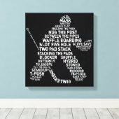 Hockey Goalie Typography Art Canvas Print (Insitu (Houten vloer))