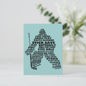 Hockey Goalie Typography Briefkaart (Staand voorkant)
