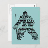 Hockey Goalie Typography Briefkaart (Voorkant / Achterkant)