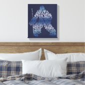 Hockey Goalie Typography Canvas Print (Insitu (Slaapkamer))