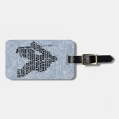 Hockey Goalie Typography Custom Bagagelabel (Voorkant horizontaal)