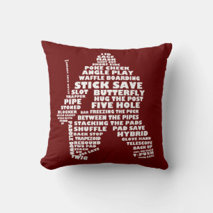 Hockey Goalie Typography Design Pillow Kussen