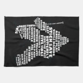 Hockey Goalie Typography Kitchen Towel Theedoek (Horizontaal)
