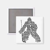 Hockey Goalie Typography Magnet (Voorkant / Achterkant)