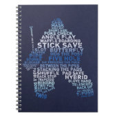Hockey Goalie Typography Notitieboek (Voorkant)