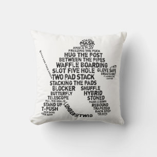 Hockey Goalie Typography  Pillow Kussen