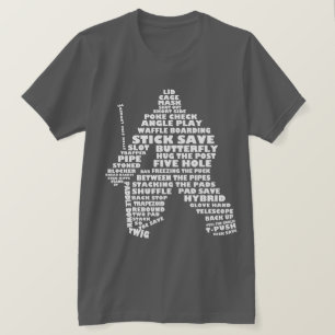 Hockey Goalie Typography T-Shirt