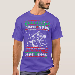 Hockey Goalie Ugly KerstSweater Happy Holiday T-shirt
