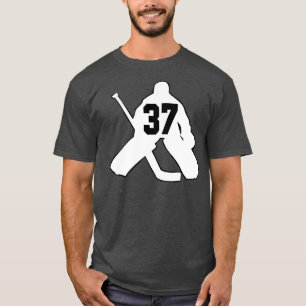 Hockey Goalie UW nummer 37 Mannen Vrouwen jongens  T-shirt
