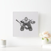 Hockey Goalie Vierkante Klok (Huis)