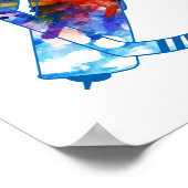 Hockey Goalie Waterverf Poster (Hoek)