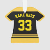 Hockey Goalie Word Art Mask Jersey Ornament (achterkant)