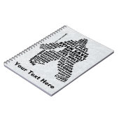 Hockey Goalie Word Art Notitieboek (Linkerzijde)
