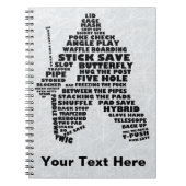 Hockey Goalie Word Art Notitieboek (Voorkant)