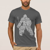 Hockey Goalie Word Art T-shirt (Voorkant)