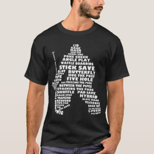 Hockey Goalie Word Art Typografisch T Shirt