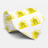 Hockey Goalie Yellow Logo Stropdas (Opgerold)