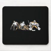 Hockey Goalies Evolution Hoewel de Ages Retro Muismat (Voorkant)