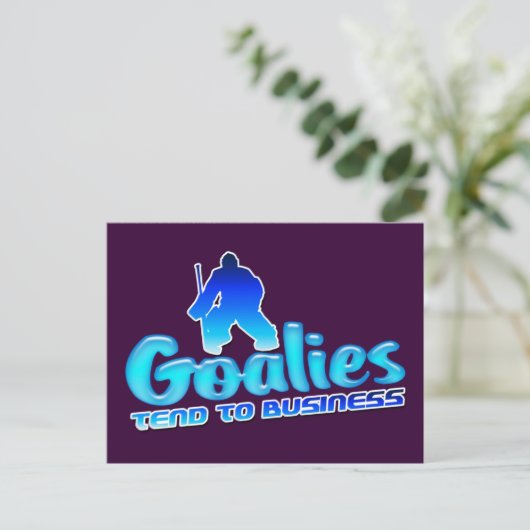 Hockey Goaltender Briefkaarten (Staand voorkant)