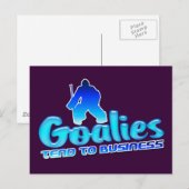 Hockey Goaltender Briefkaarten (Voorkant / Achterkant)